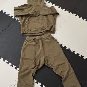 TKEES Olive Green Hoody and Joggers Set (Size 1)
